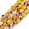 Round Millefiori Glass Beads Strands LK-P001-38-1