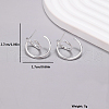 Minimalist S925 Sterling Silver C-Shaped Stud Earrings OO7633-6