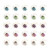 50Pcs 5 Colors Christmas Opaque Glass Beads EGLA-FS0001-05-2