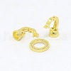 Brass Micro Pave Cubic Zirconia Fold Over Clasps ZIRC-P003-27-3