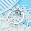 304 Stainless Steel Open Cuff Finger Rings for Women RJEW-B109-07P-01-3