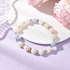 Natural Green Aventurine and White Jade Imitation Morganite Beaded Bracelets for Women BJEW-JB11932-02-1