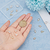 SUPERFINDINGS 16Pcs 4 Styles Brass Pave Clear Cubic Zirconia Connector Charms KK-FH0007-30-3