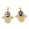 Brass Cubic Zirconia Pendants KK-K338-01G-2