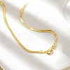 Brass Flat Snake Chain Necklaces NJEW-A042-02G-02-3
