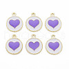 Alloy Enamel Pendants PALLOY-S181-039D-NR-1