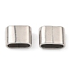 Non-Tarnish 303 Stainless Steel Slide Charms/Slider Beads STAS-D061-03B-P-1