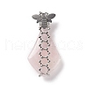 Natural Rose Quartz Pendants G-C243-03P-1