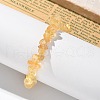 Chips Natural Citrine(Dyed & Heated) Beaded Stretch Bracelets BJEW-JB01826-08-8