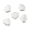Tarnish Resistant 304 Stainless Steel Stamping Blank Tag Heart Pendants X-STAS-R063-02-2