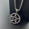Stylish Stainless Steel Hexagram Pendant Punk Titanium Necklaces Jewelry for Men JO3031-2