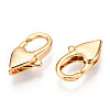 Brass Heart Lobster Claw Clasps KK-N254-14G-2