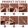   Brass D-Ring Anchor Shackle Clasps KK-PH0001-98-4