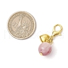 Round Resin Imitation Cat Eye Pendant Decorations HJEW-JM03047-02-3