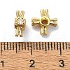 Rack Plating Brass Micro Pave Clear Cubic Zirconia Beads KK-U014-10A-G-2