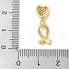 Brass Micro Pave Cubic Zirconia Pendants KK-K298-10A-G-3