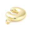 Rack Plating Brass Balloon Letter Pendants KK-C050-01G-C-2