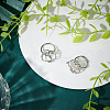 GOMAKERER 2Pcs Adjustable Brass Finger Rings Components FIND-GO0002-77C-3