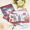 CREATCABIN 20 Sheets 4 Style London Themed Microfibre Glasses Cleaning Cloth AJEW-CN0002-01-5