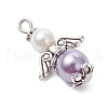 20Pcs Glass Pearl Pendants PALLOY-JF03651-4