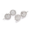 Rack Plating Brass Cage Pendants KK-S751-004P-3