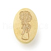 Golden Tone Wax Seal Brass Stamp Head AJEW-G056-03C-2