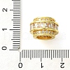 Rack Plating Brass Micro Pave Clear Cubic Zirconia European Beads KK-G501-05G-3