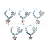 5Pcs Sea Animal Alloy Wine Glass Charms AJEW-JO00260-2