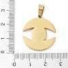 Ion Plating(IP) 304 Stainless Steel Enamel Rhinestone Pendants STAS-Q325-03G-G-3