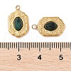 304 Stainless Steel Pave Natural Green Spot Jasper Pendants STAS-P380-23G-02-3