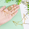 50Pcs Star & Moon Stainless Steel Charms Shoe Chain AJEW-PH01579-3