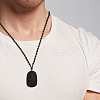 Olycraft 4Pcs 4 Styles Glass Pendant Necklaces NJEW-OC0001-04B-7