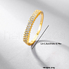 Simple 925 Sterling Silver Micro Pave Cubic Zirconia Finger Rings ZH6769-4-5