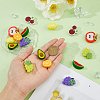DICOSMETIC 16Pcs 8 Styles Food Grade Eco-Friendly Silicone Focal Beads SIL-DC0001-55-3