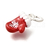 Christmas Theme Brass Enamel Charms KK-R212-15B-P-2