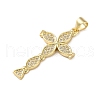 Brass Micro Micro Pave Clear Cubic Zirconia Pendants KK-A212-01G-G-2