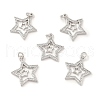 Brass Micro Pave Cubic Zirconia Pendants KK-E068-VB106-2