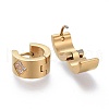 304 Stainless Steel Huggie Hoop Earrings X-EJEW-L252-022G-2