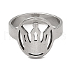 Non-Tarnish 201 Stainless Steel Finger Rings RJEW-G278-11P-2