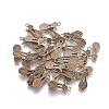 Tibetan Style Alloy Kitten Pendant Settings for Enamel PALLOY-A15359-AB-NF-1