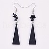 Pear Wood Dangle Earring EJEW-JE03156-03-2