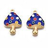 Autumn Theme Rack Plating Alloy Enamel Pendants ENAM-N055-056D-2