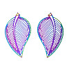 Ion Plating(IP) 201 Stainless Steel Filigree Pendants STAS-S118-063-2