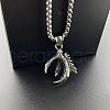 Punk Stainless Steel Dragon Claw Pendant Fashion Hip-hop Necklaces QL2069-2