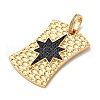 Brass Micro Pave Cubic Zirconia Pendants KK-U076-02G-3