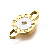 304 Stainless Steel Laser Cut Roman Numerals Flat Round Links Connector Charms STAS-Q348-23G-2