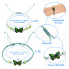 Adjustable Nylon Braided Bead Bracelets BJEW-TA00488-3
