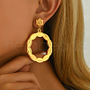 Exaggerated Textured Ring Alloy Dangle Stud Earrings MG7106-4