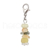 Natural Quartz Crystal & Lemon Jade & Citrine & Prehnite Chips Pendant Decoration HJEW-JM02346-02-1