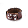 Men's Vogue Leather Cord Bracelets BJEW-BB15626-3
